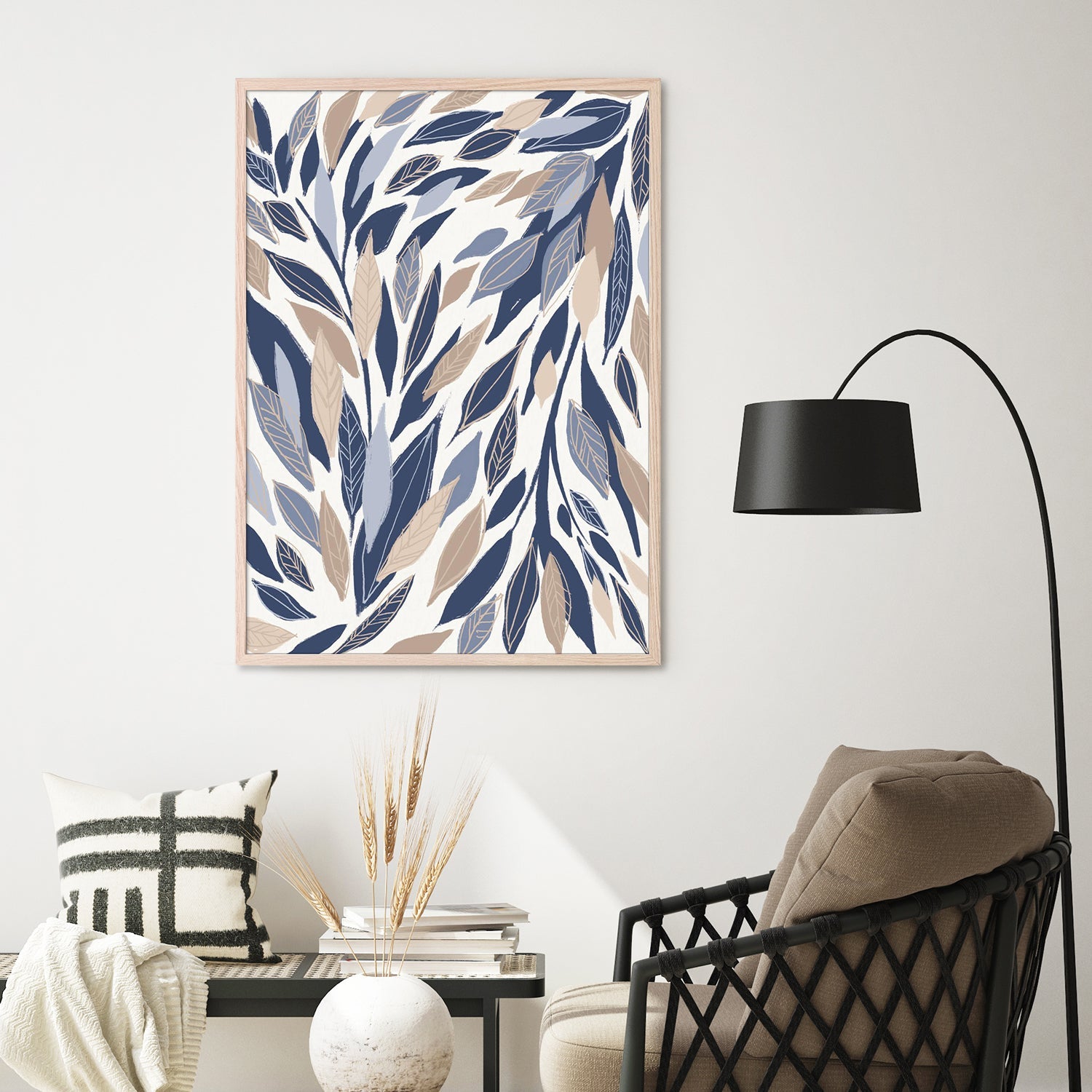 wall-art-print-canvas-poster-framed-Leafy Lines-8