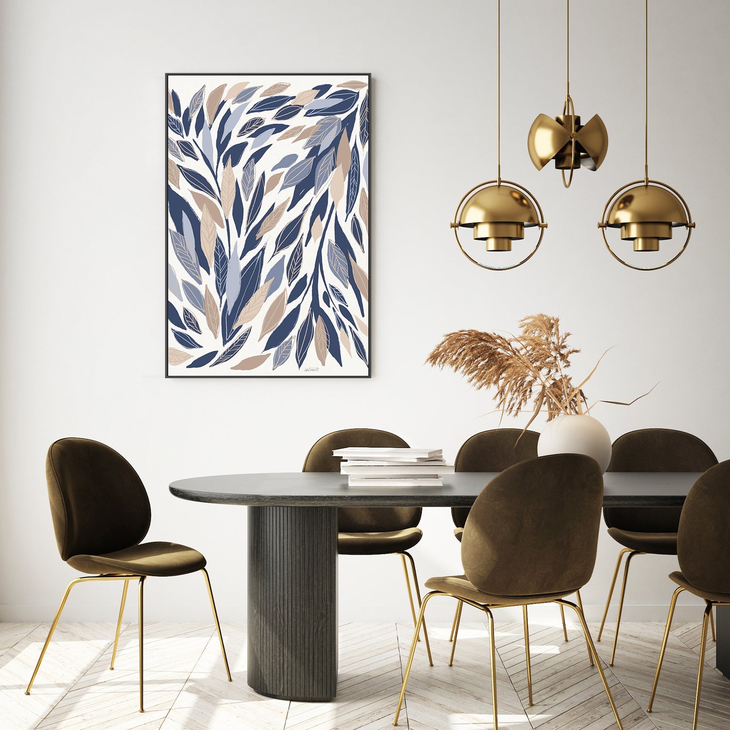 wall-art-print-canvas-poster-framed-Leafy Lines-9