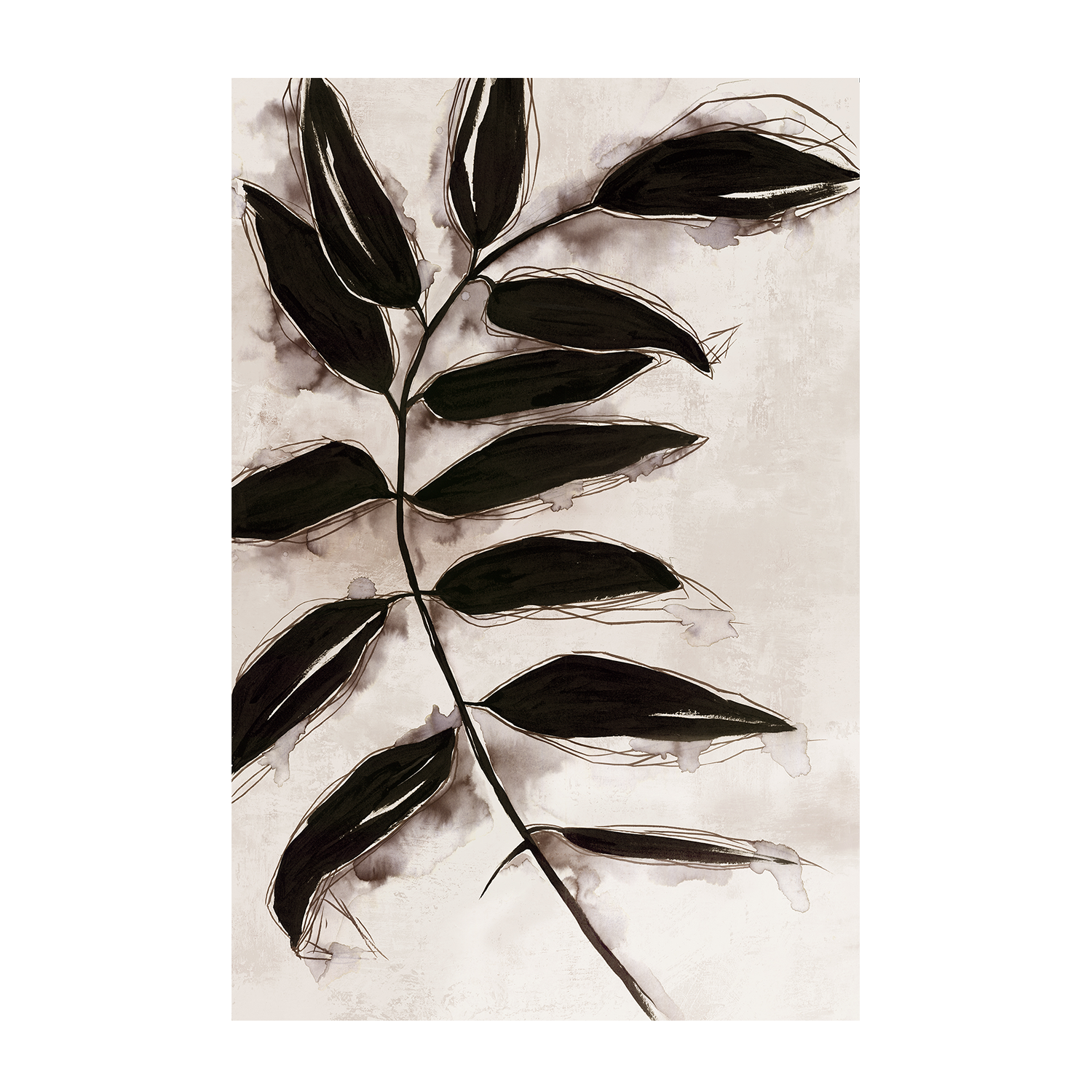 wall-art-print-canvas-poster-framed-Leaves, Style B , By Eva Watts-1