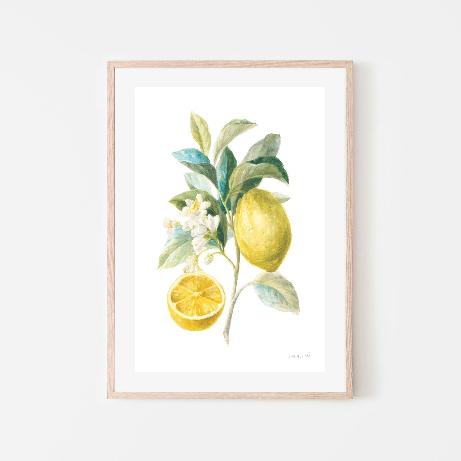 wall-art-print-canvas-poster-framed-Lemon Branch, Style B , By Danhui Nai-GIOIA-WALL-ART