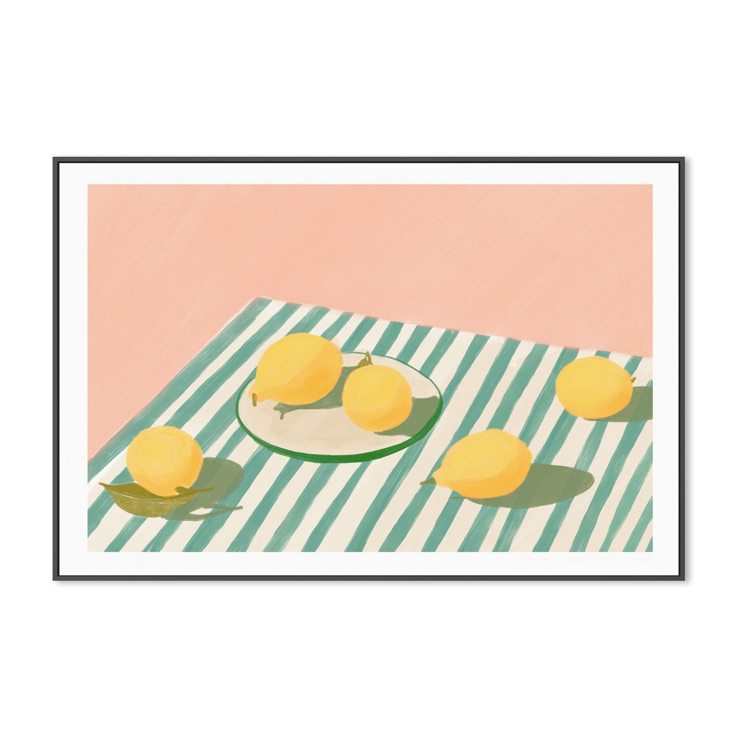 wall-art-print-canvas-poster-framed-Lemons and Stripes-3