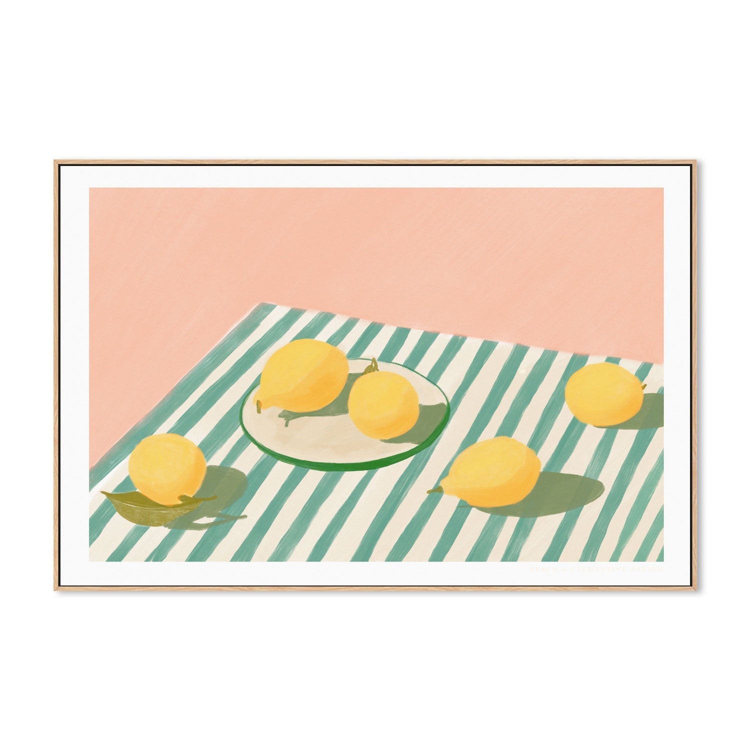 wall-art-print-canvas-poster-framed-Lemons and Stripes-4