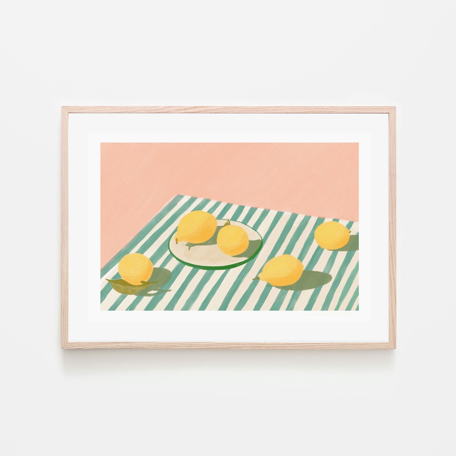 wall-art-print-canvas-poster-framed-Lemons and Stripes-6