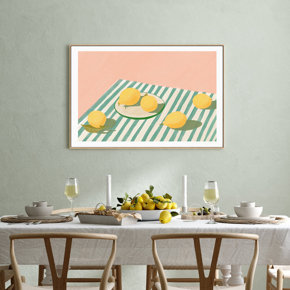 wall-art-print-canvas-poster-framed-Lemons and Stripes-7