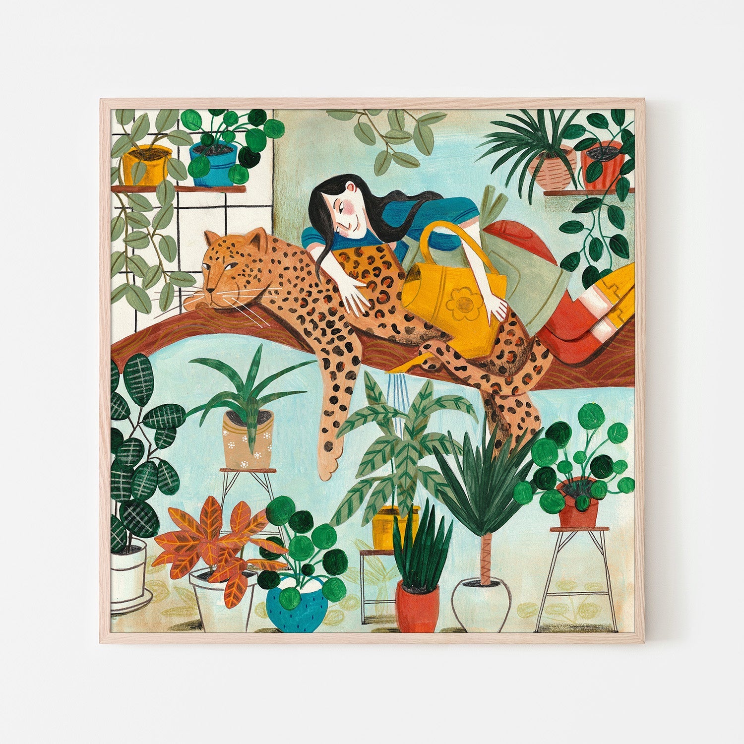 wall-art-print-canvas-poster-framed-Leopard and gardening-6