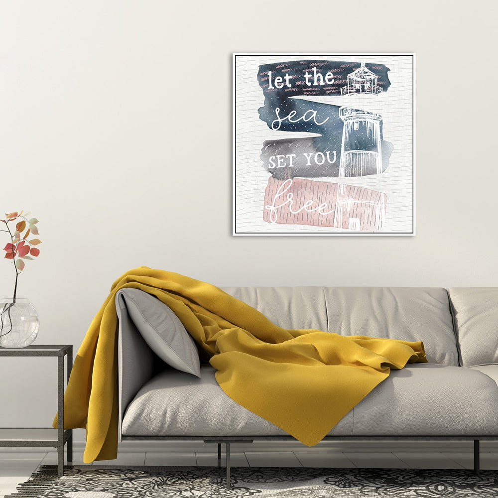 wall-art-print-canvas-poster-framed-Let The Sea Set You Free-by-Emily Wood-Gioia Wall Art