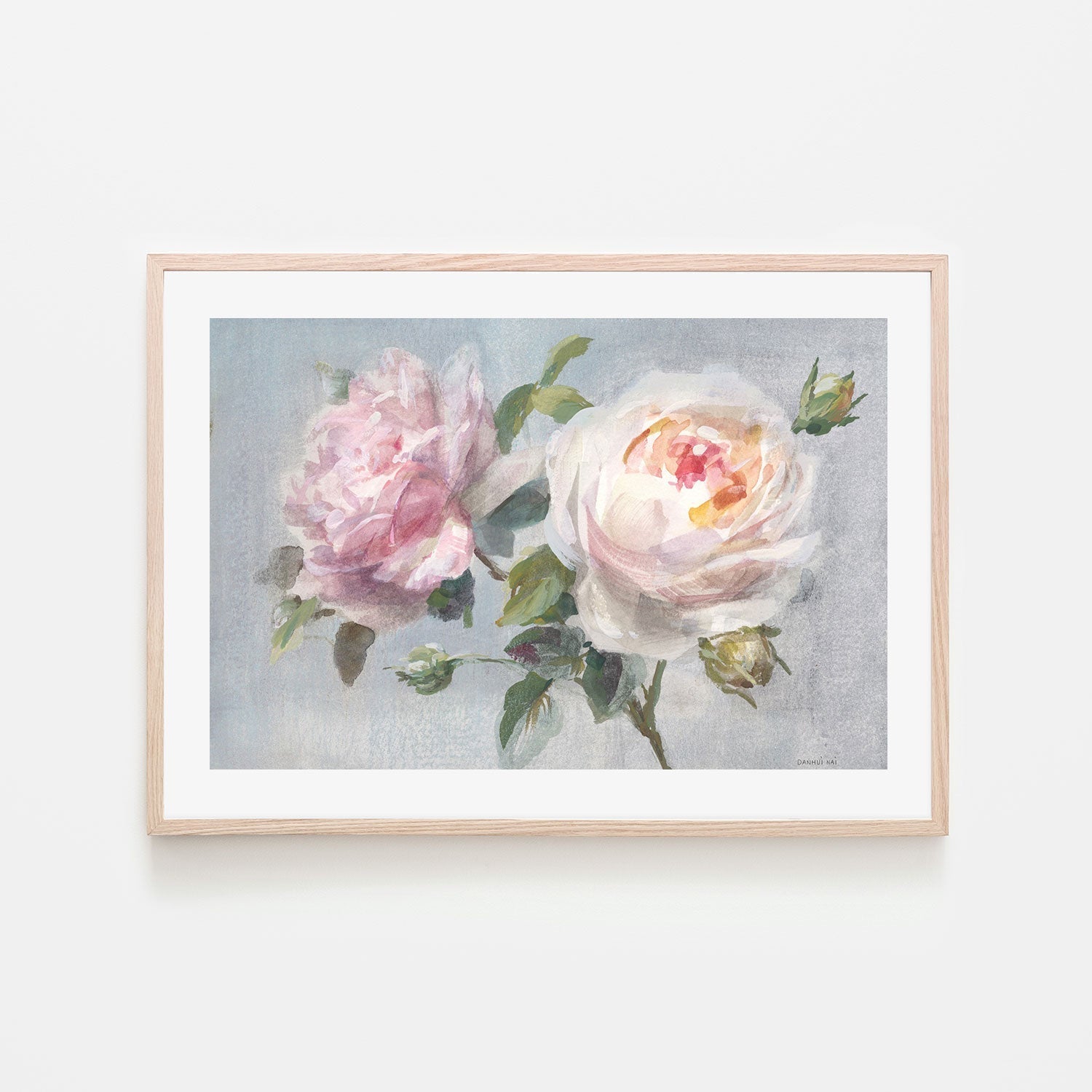wall-art-print-canvas-poster-framed-Light Lovely Roses-by-Danhui Nai-Gioia Wall Art