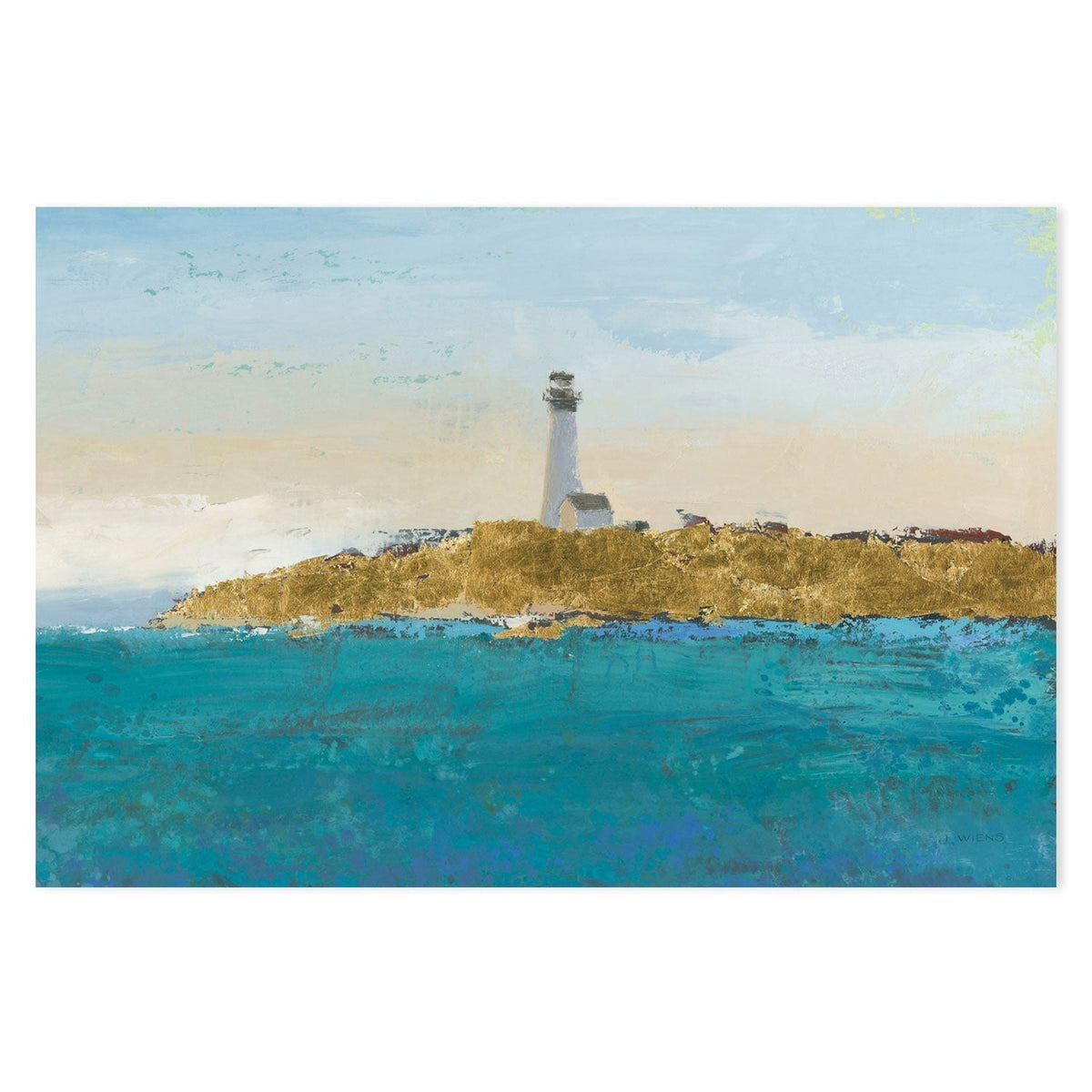 wall-art-print-canvas-poster-framed-Lighthouse Seascape, Style B-by-James Wiens-Gioia Wall Art