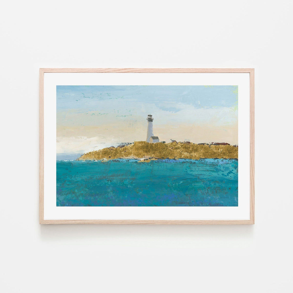 wall-art-print-canvas-poster-framed-Lighthouse Seascape, Style B-by-James Wiens-Gioia Wall Art