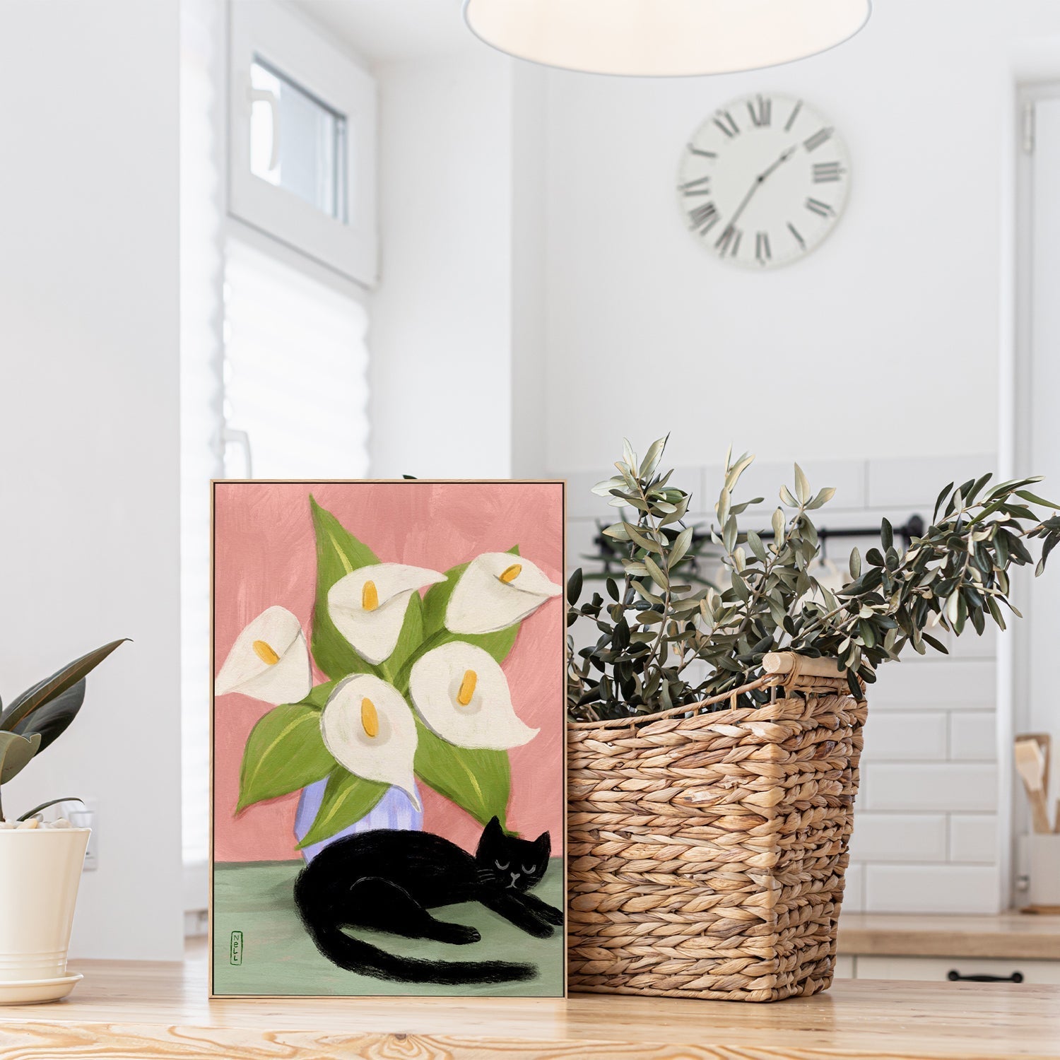 wall-art-print-canvas-poster-framed-Lilies In A Vasel , By Lia Nell-7