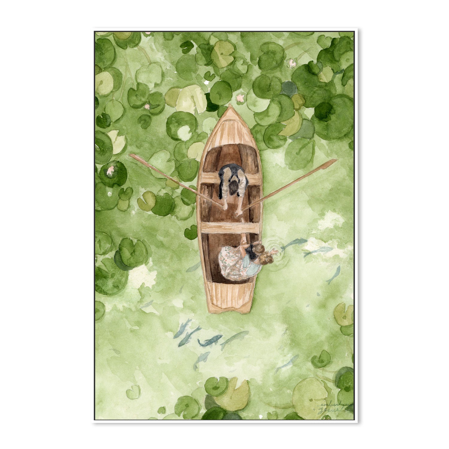 wall-art-print-canvas-poster-framed-Lillypad Rowboat , By Amberlynn Lillie-5