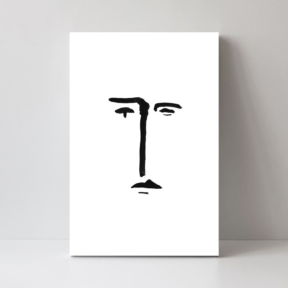 wall-art-print-canvas-poster-framed-Line Face-by-Danushka Abeygoda-Gioia Wall Art