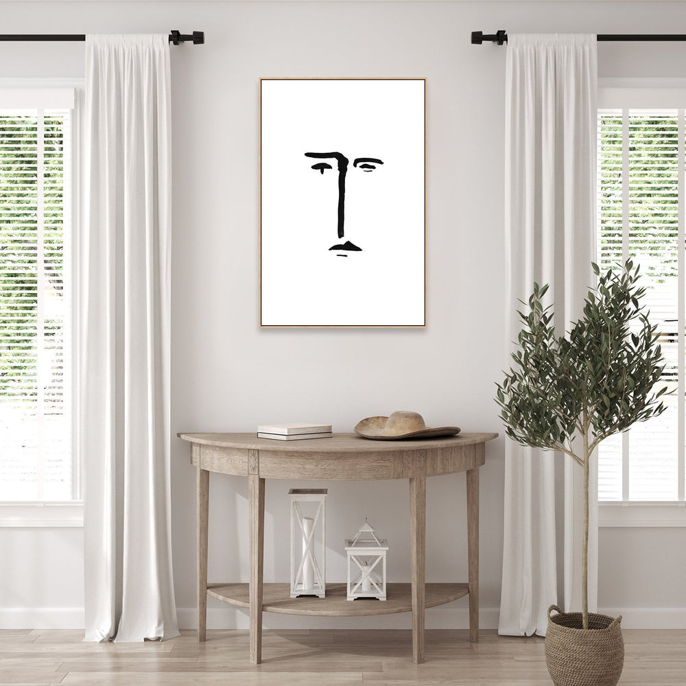 wall-art-print-canvas-poster-framed-Line Face-by-Danushka Abeygoda-Gioia Wall Art