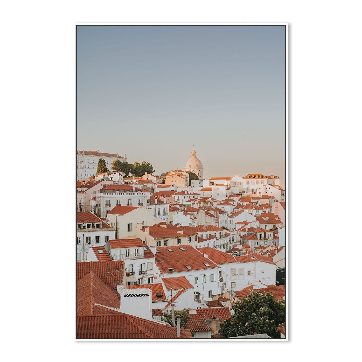 wall-art-print-canvas-poster-framed-Lisbon Rooftop Cityscape, Style B , By Hello Twiggs-5