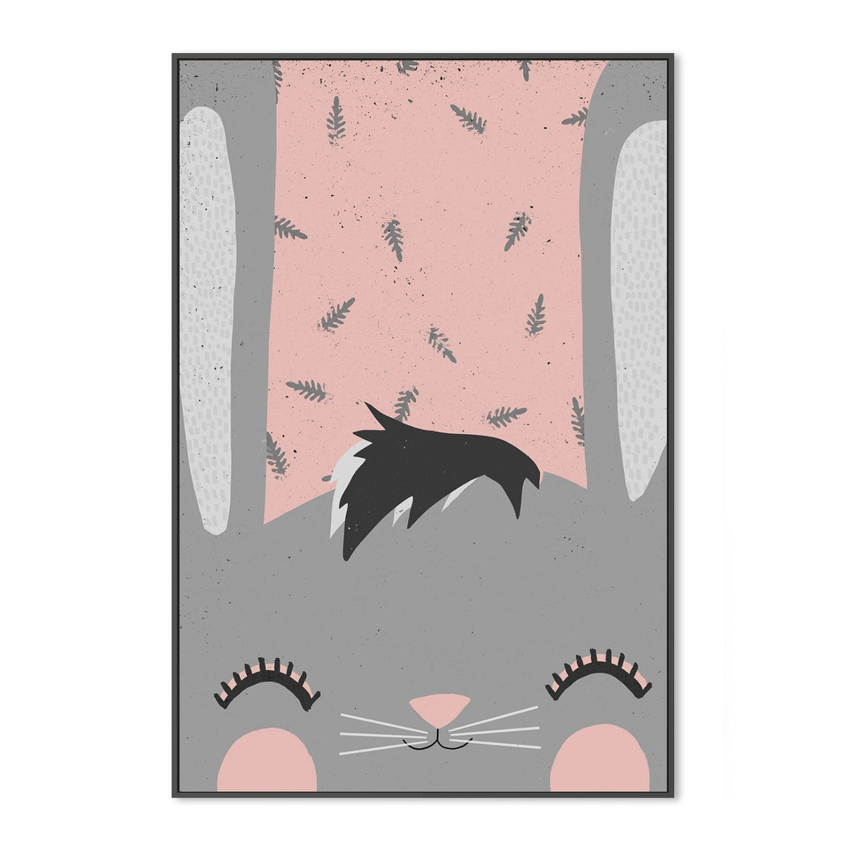 wall-art-print-canvas-poster-framed-Little Bunny, Pink Version , By Treechild-GIOIA-WALL-ART