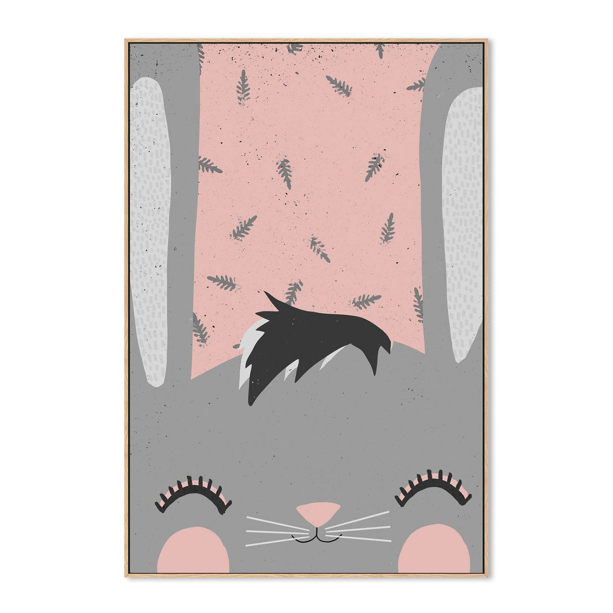 wall-art-print-canvas-poster-framed-Little Bunny, Pink Version , By Treechild-GIOIA-WALL-ART