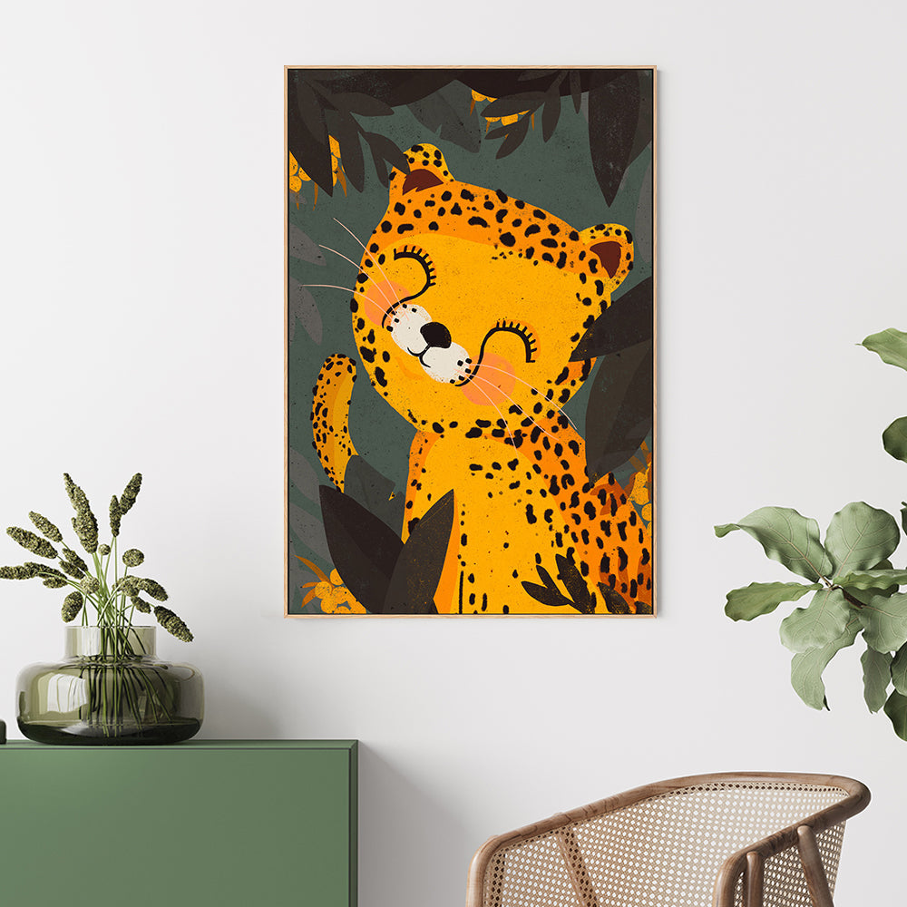 wall-art-print-canvas-poster-framed-Little Leo , By Treechild-GIOIA-WALL-ART