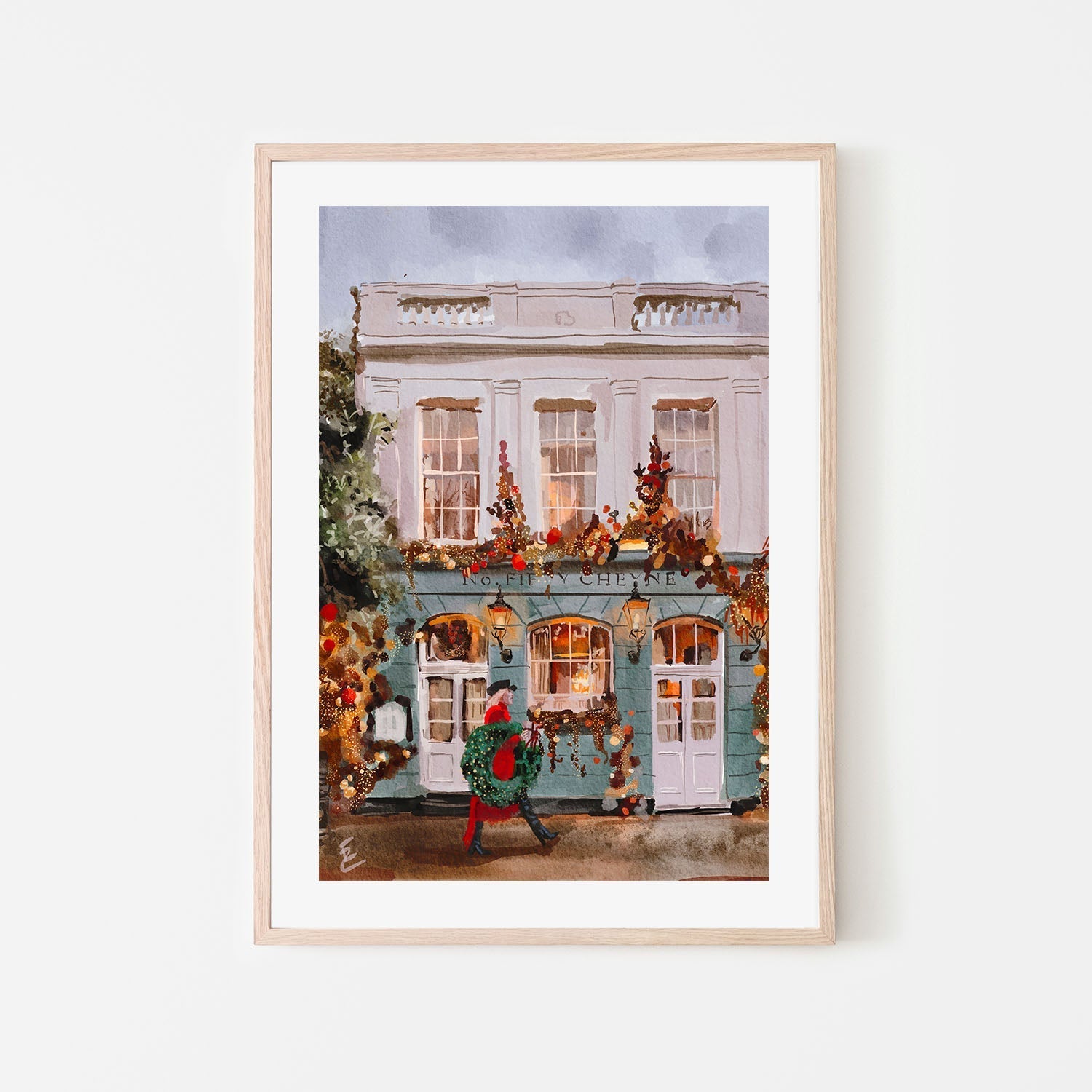 wall-art-print-canvas-poster-framed-London Festive Streets , By Ekaterina Zagorska-6