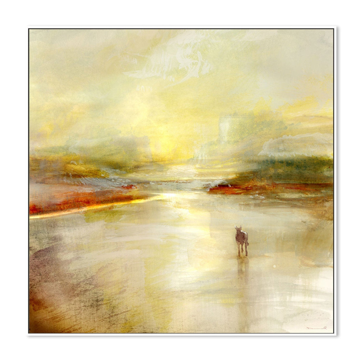 wall-art-print-canvas-poster-framed-Lone Horse , By Dan Hobday-GIOIA-WALL-ART