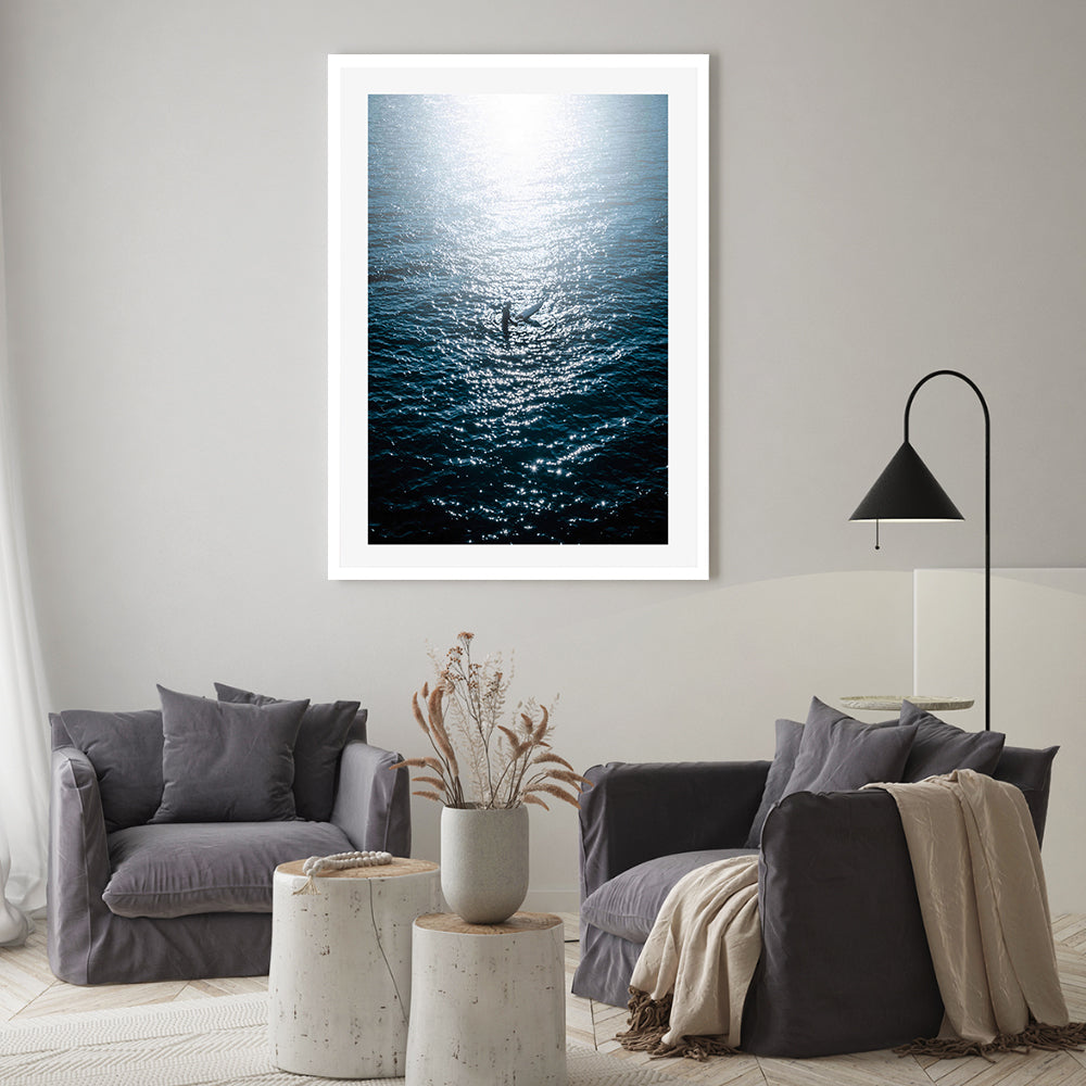 wall-art-print-canvas-poster-framed-Lone Surfer , By Max Lissendon-GIOIA-WALL-ART