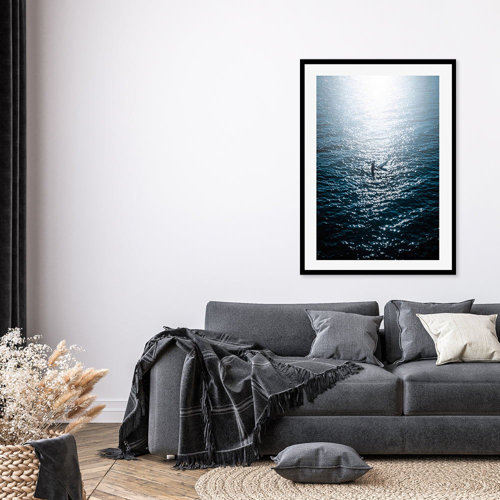 wall-art-print-canvas-poster-framed-Lone Surfer , By Max Lissendon-GIOIA-WALL-ART