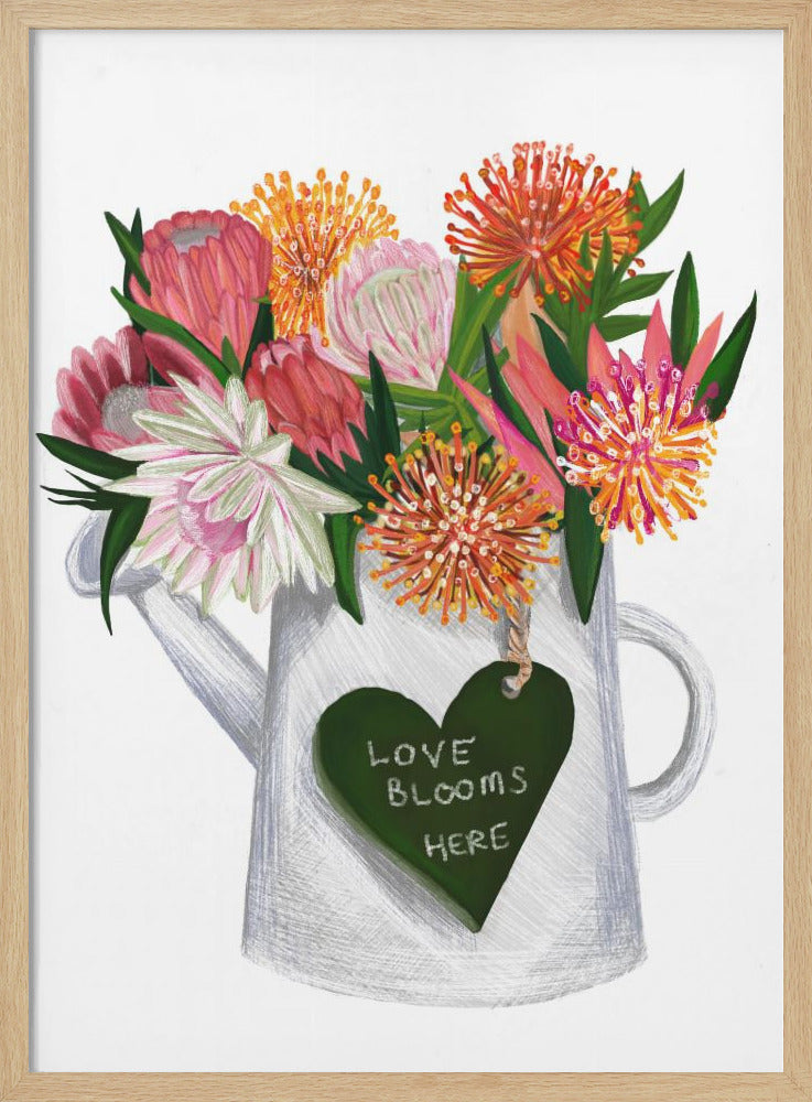 wall-art-print-canvas-poster-framed-Love Blooms Here , By Art by the Ocean-4