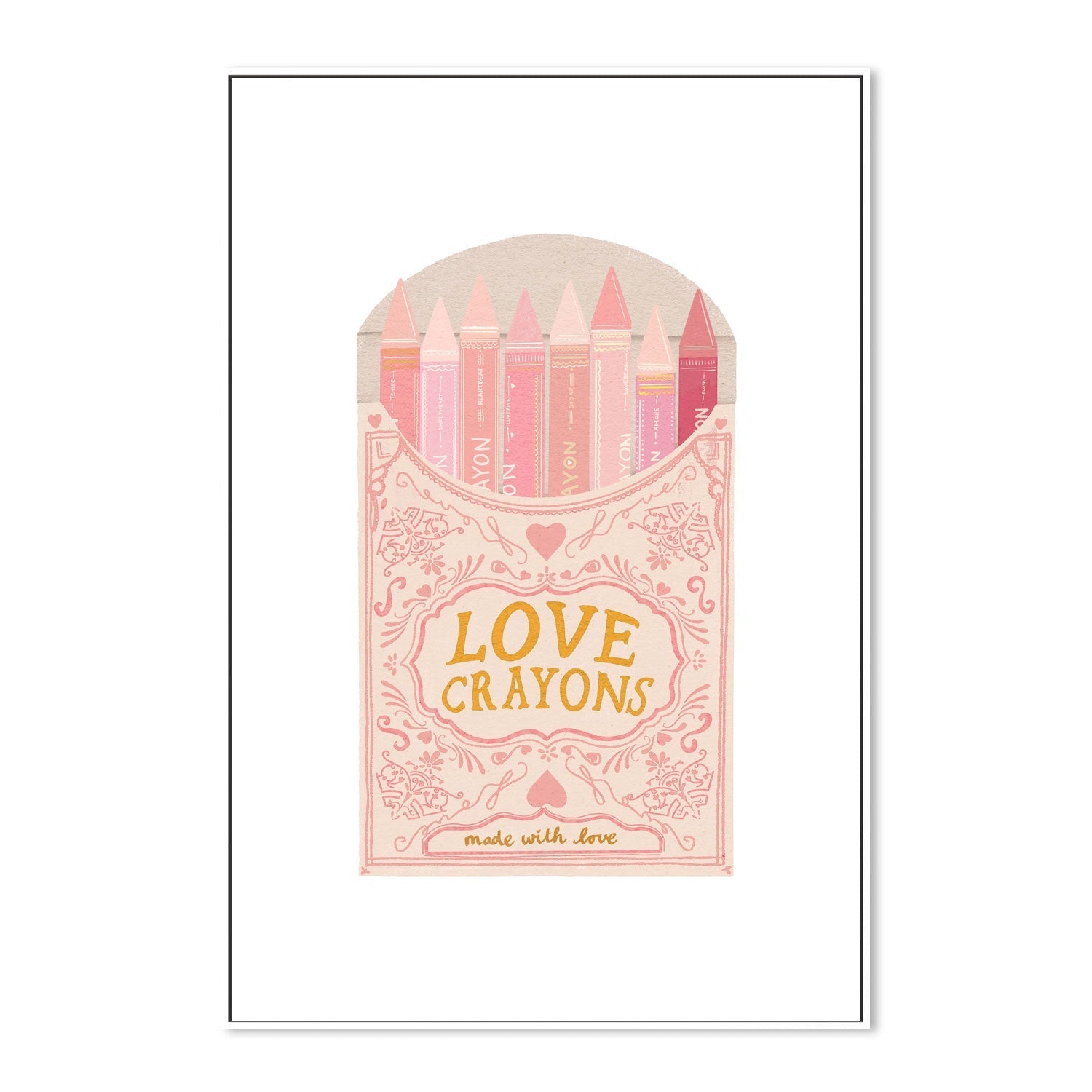 wall-art-print-canvas-poster-framed-Love Crayons , By Leah Straatsma-5