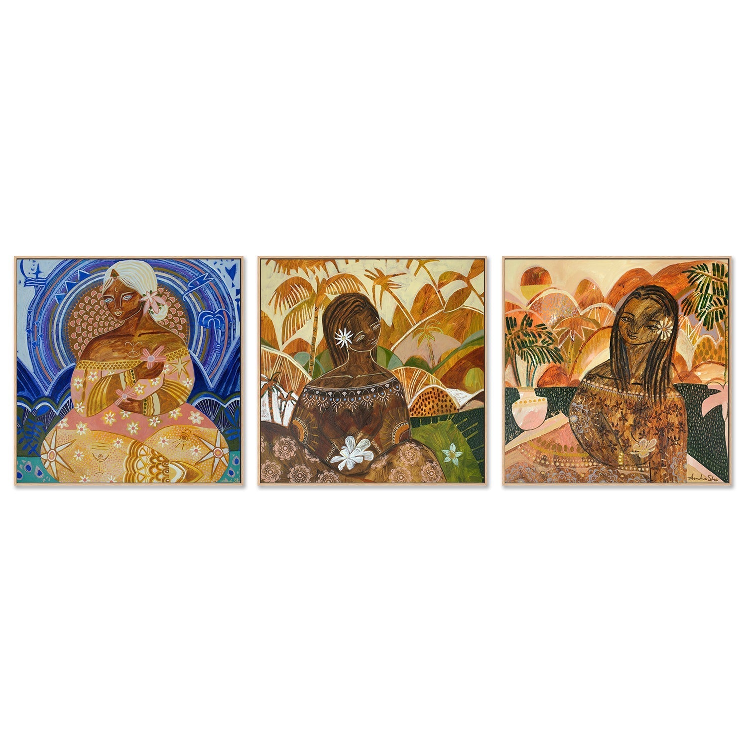 wall-art-print-canvas-poster-framed-Luana Ciel, Heavenly Skies, Miliani, Set Of 3 , By Amanda Skye-4