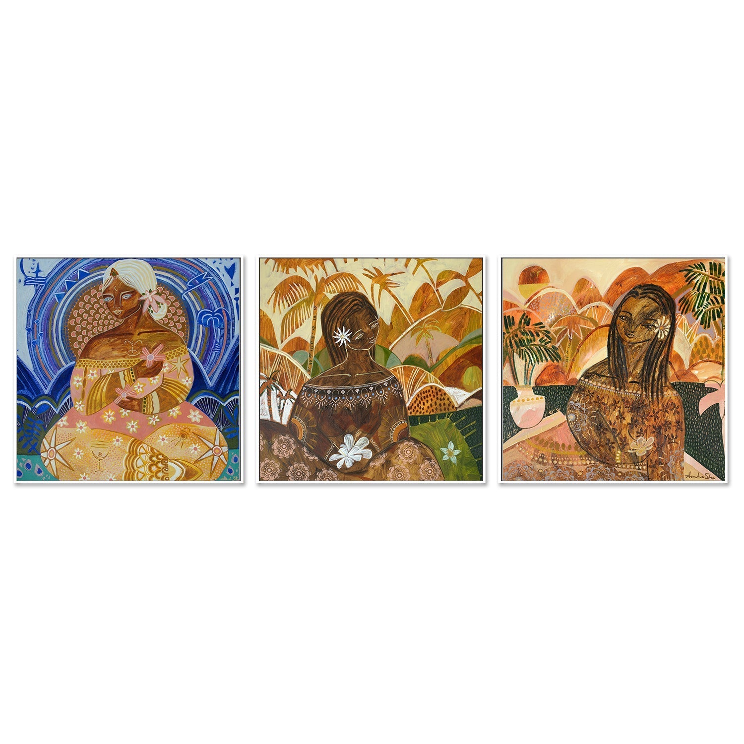 wall-art-print-canvas-poster-framed-Luana Ciel, Heavenly Skies, Miliani, Set Of 3 , By Amanda Skye-5