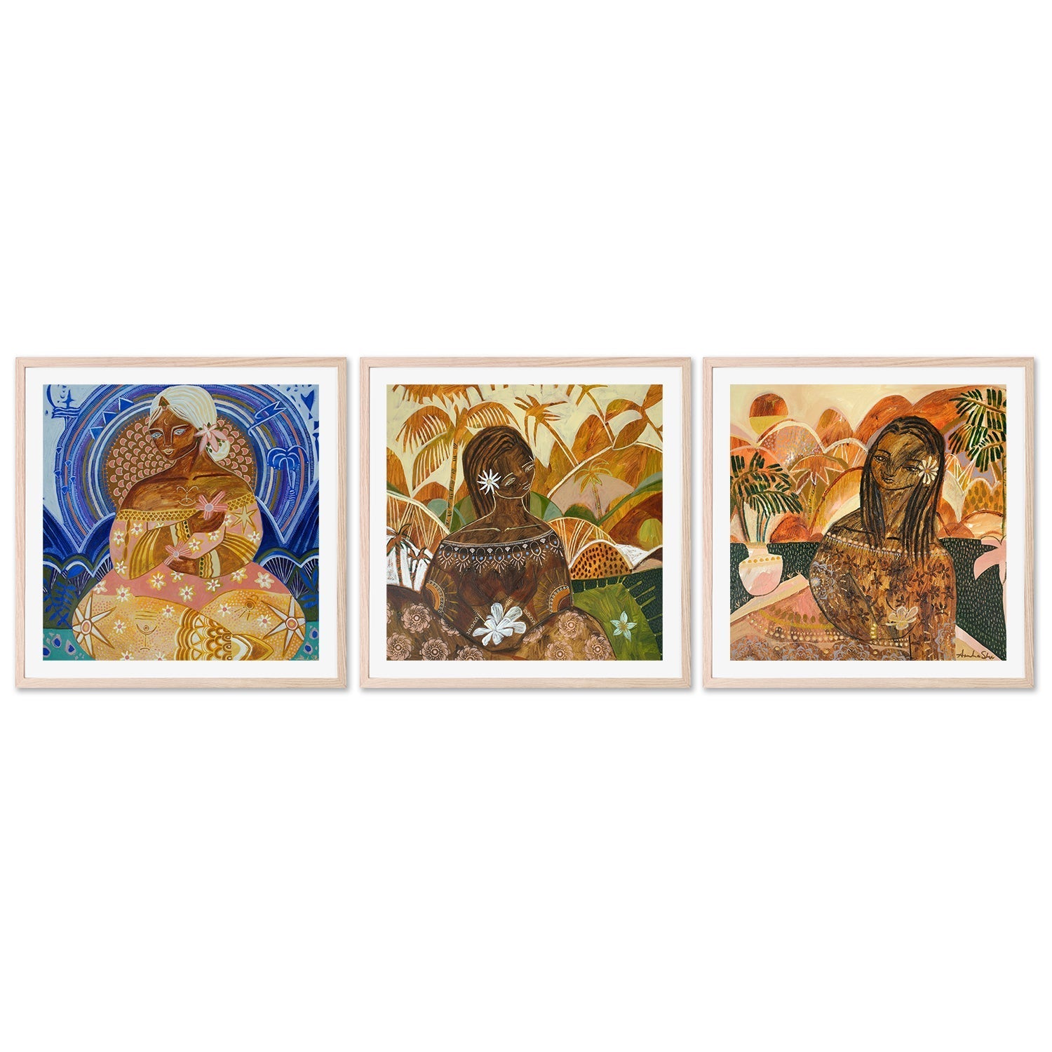 wall-art-print-canvas-poster-framed-Luana Ciel, Heavenly Skies, Miliani, Set Of 3 , By Amanda Skye-6