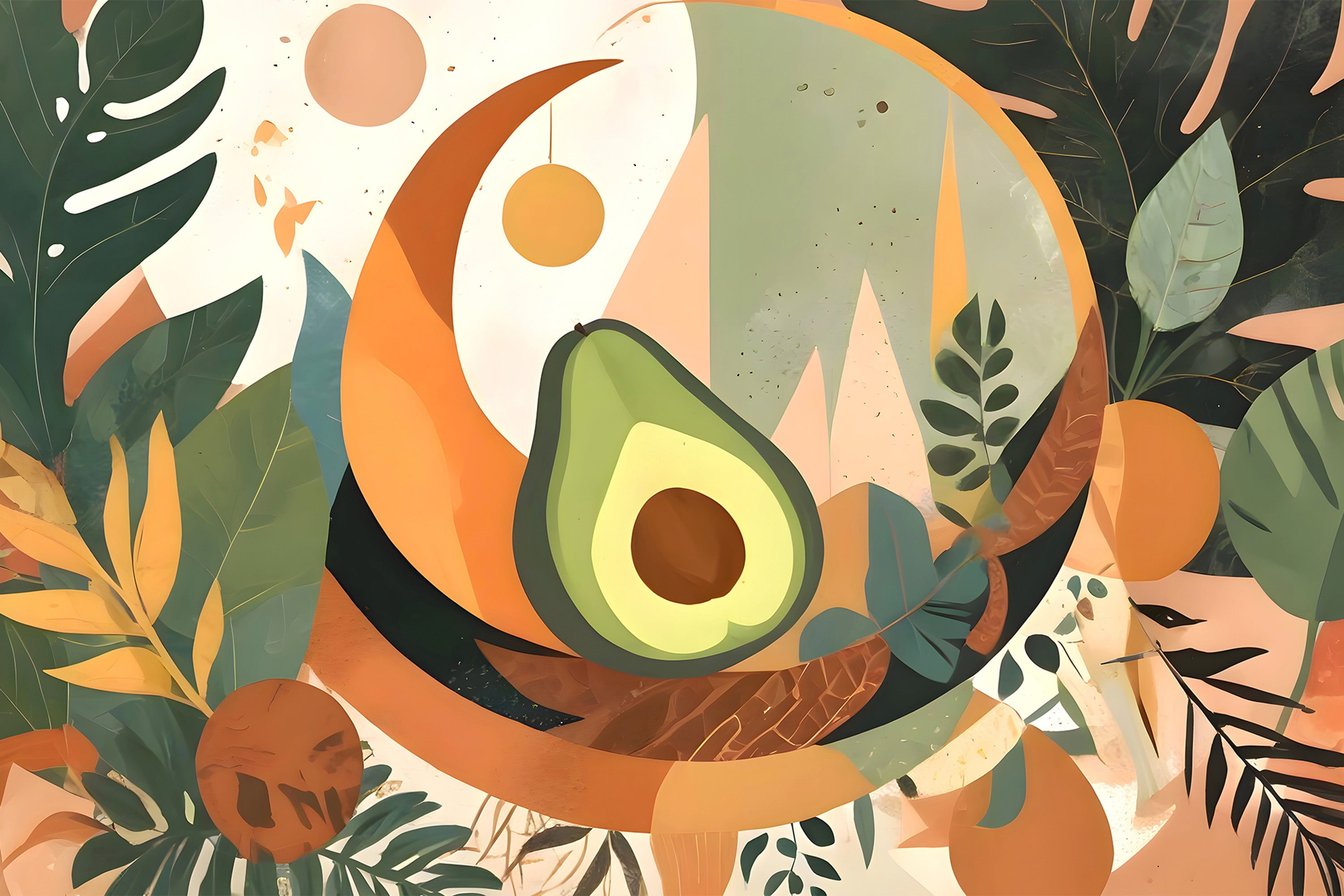 wall-art-print-canvas-poster-framed-Lunar Avocado-1