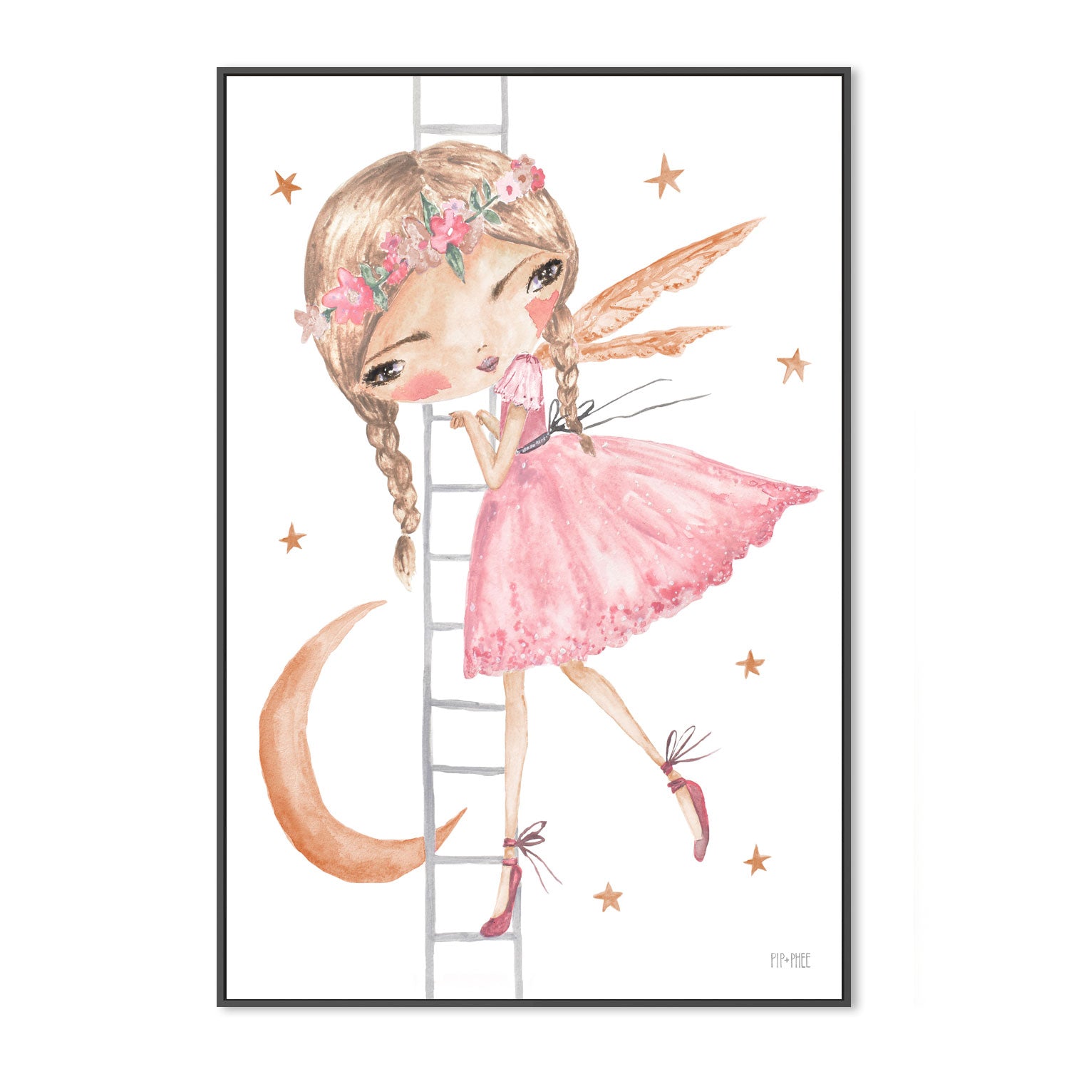 wall-art-print-canvas-poster-framed-Lunar Princess Ladder , By Pip and Phee-3