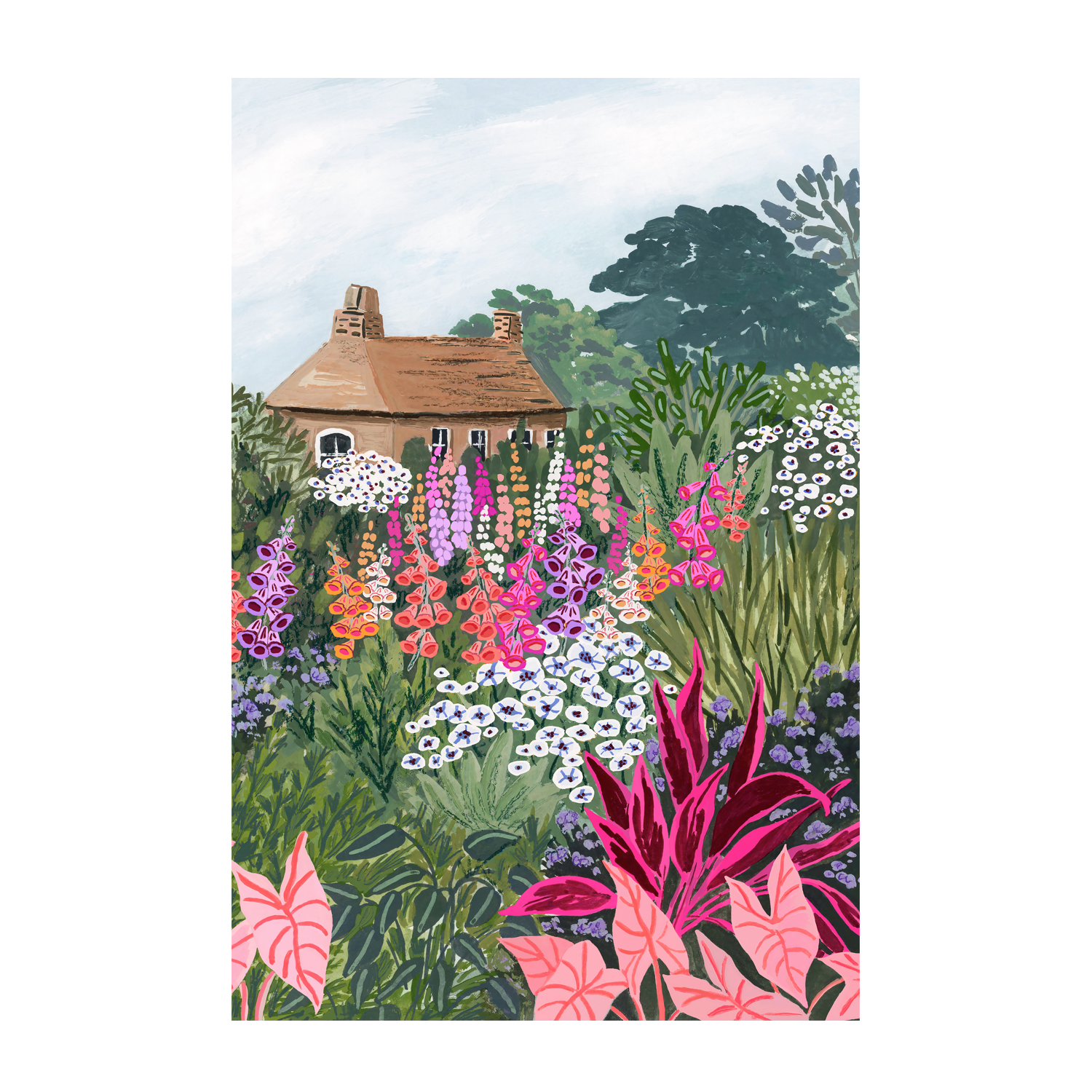 wall-art-print-canvas-poster-framed-Lush Garden-1