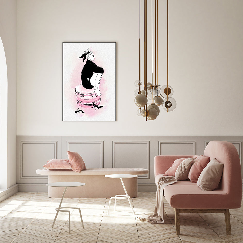 wall-art-print-canvas-poster-framed-Macaron Girl-GIOIA-WALL-ART