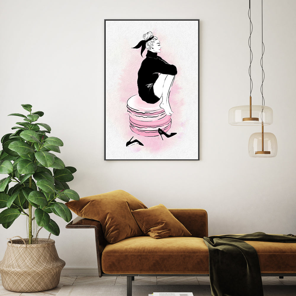 wall-art-print-canvas-poster-framed-Macaron Girl-GIOIA-WALL-ART
