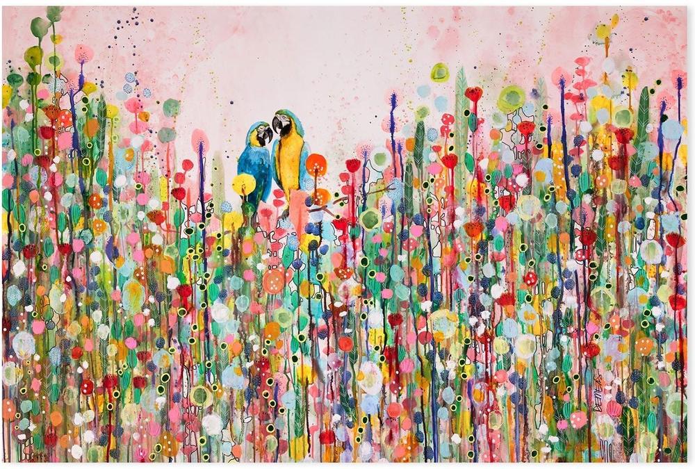 wall-art-print-canvas-poster-framed-Macaws In Love, Style A , By Sylvie Demers-GIOIA-WALL-ART