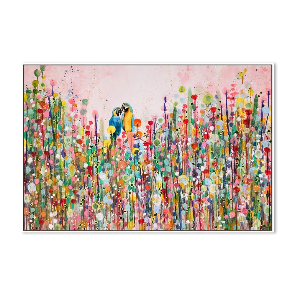 wall-art-print-canvas-poster-framed-Macaws In Love, Style A , By Sylvie Demers-GIOIA-WALL-ART