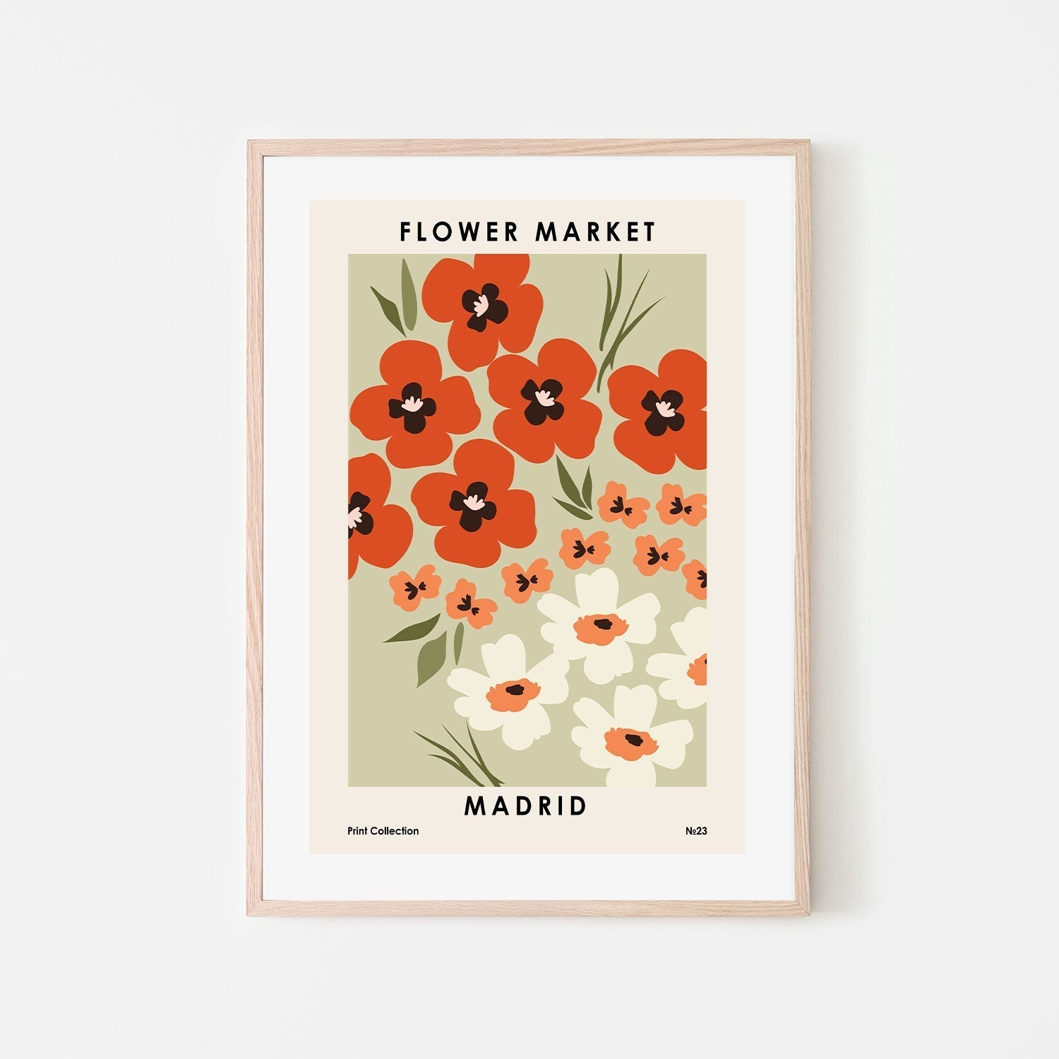 wall-art-print-canvas-poster-framed-Madrid Flower Market-GIOIA-WALL-ART