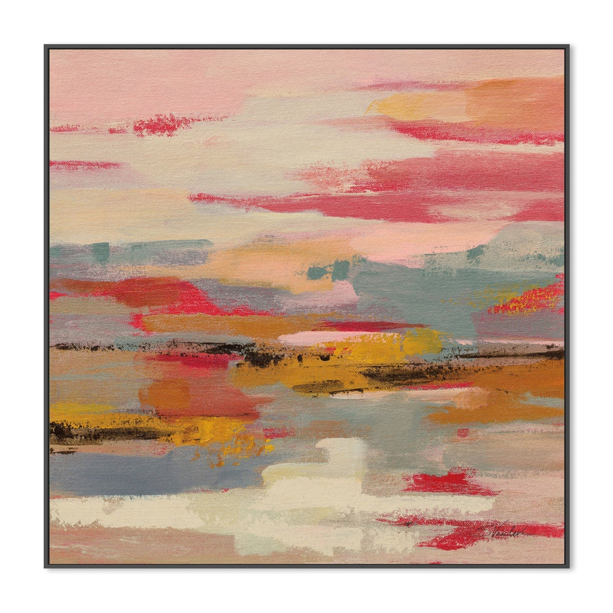 wall-art-print-canvas-poster-framed-Magenta Hill, Style B , By Silvia Vassileva-GIOIA-WALL-ART