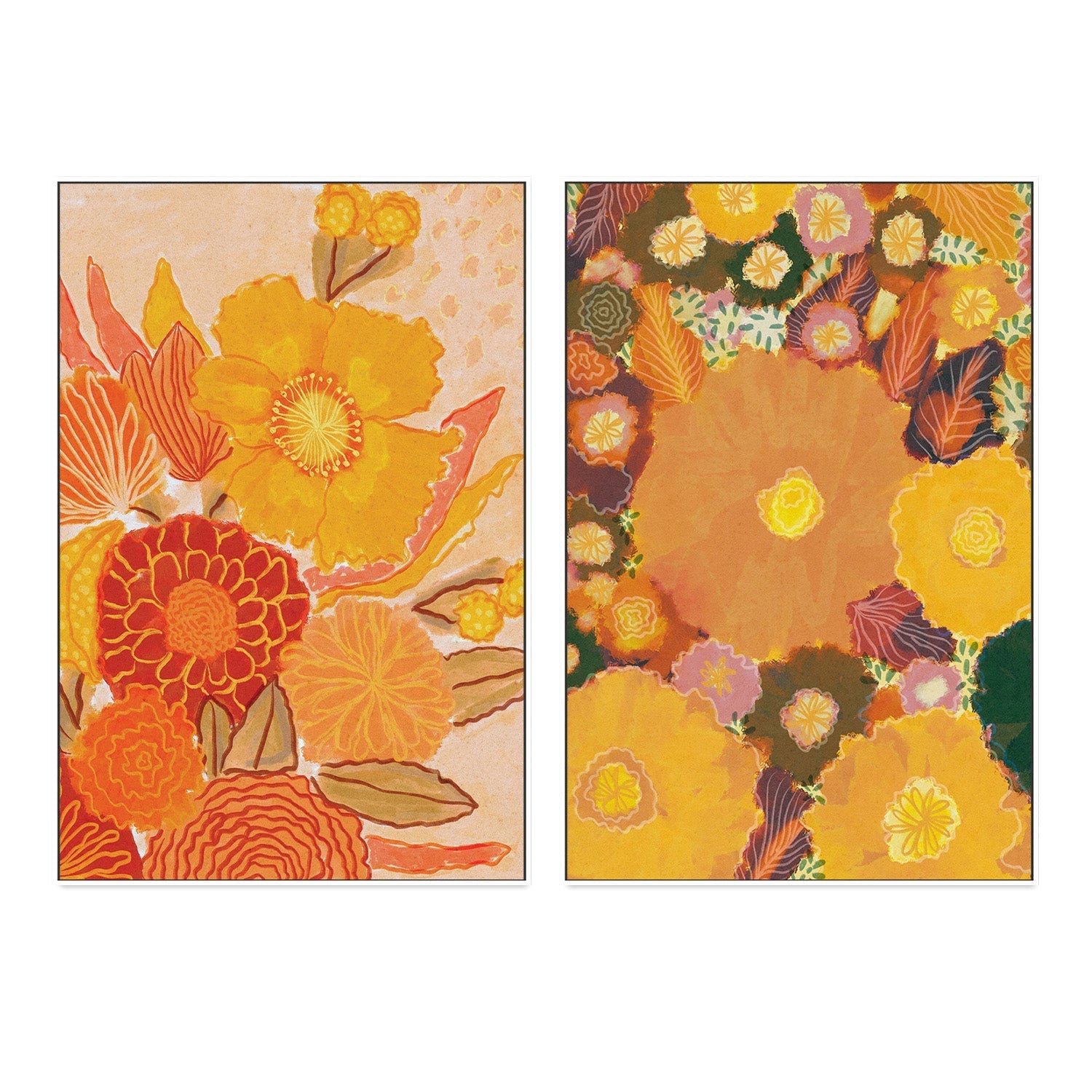 wall-art-print-canvas-poster-framed-Magic Bouquet and Magic Garden, Set of 2-5