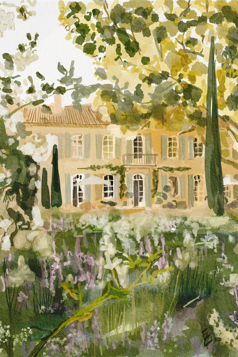 wall-art-print-canvas-poster-framed-Magical French Garden , By Ekaterina Zagorska-1