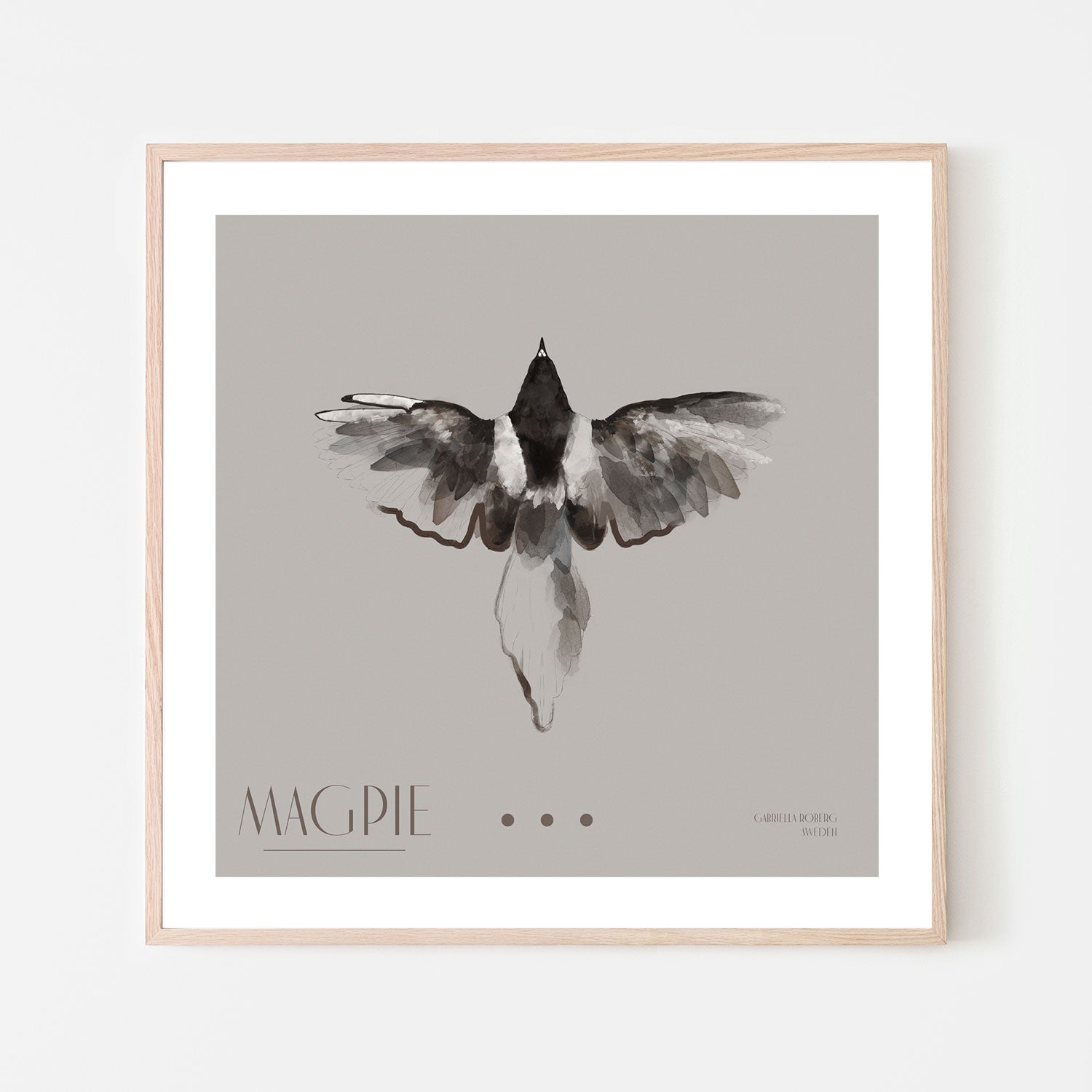 wall-art-print-canvas-poster-framed-Magpie, Style B , By Gabriella Roberg-6