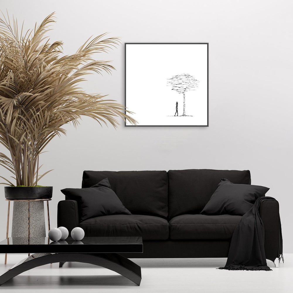 wall-art-print-canvas-poster-framed-Man And Tree-by-Danushka Abeygoda-Gioia Wall Art