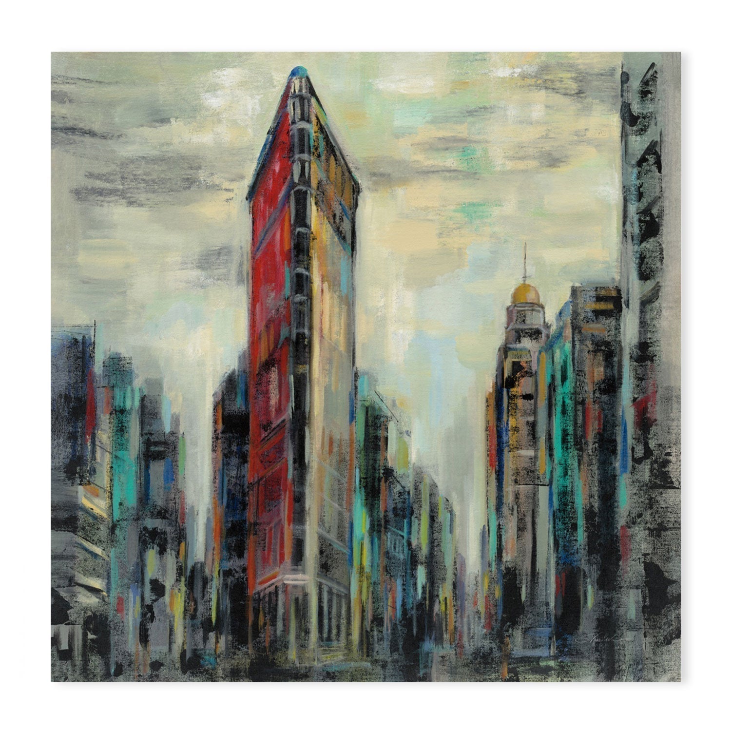 wall-art-print-canvas-poster-framed-Manhattan Flatiron Building-by-Silvia Vassileva-Gioia Wall Art