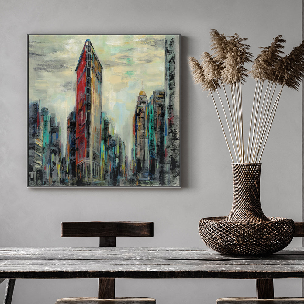 wall-art-print-canvas-poster-framed-Manhattan Flatiron Building-by-Silvia Vassileva-Gioia Wall Art