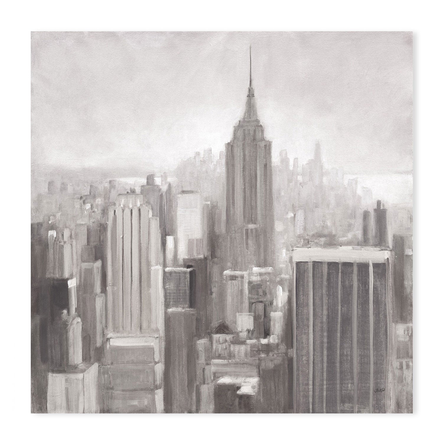 wall-art-print-canvas-poster-framed-Manhattan in the Mist Gray-by-Julia Purinton-Gioia Wall Art