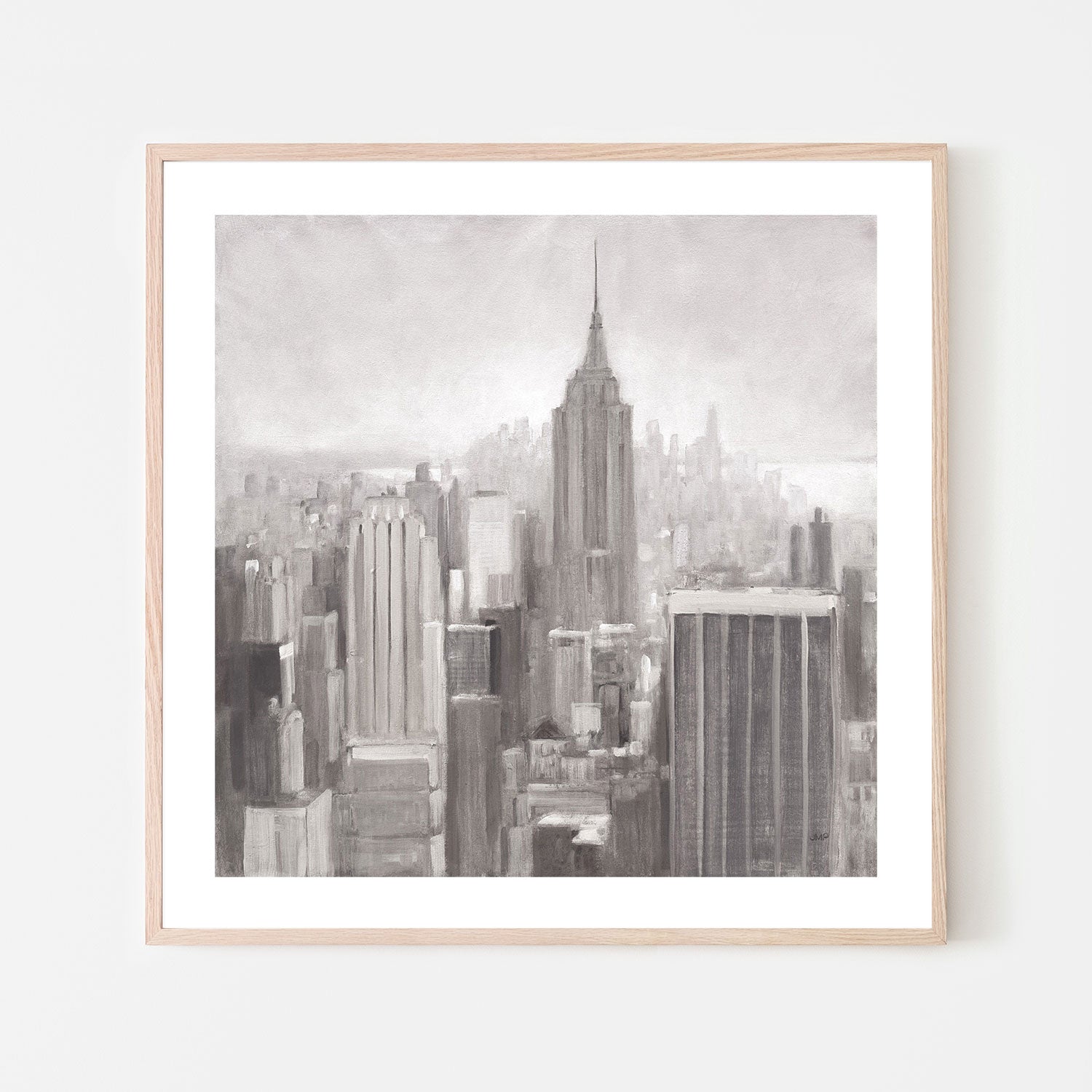 wall-art-print-canvas-poster-framed-Manhattan in the Mist Gray-by-Julia Purinton-Gioia Wall Art