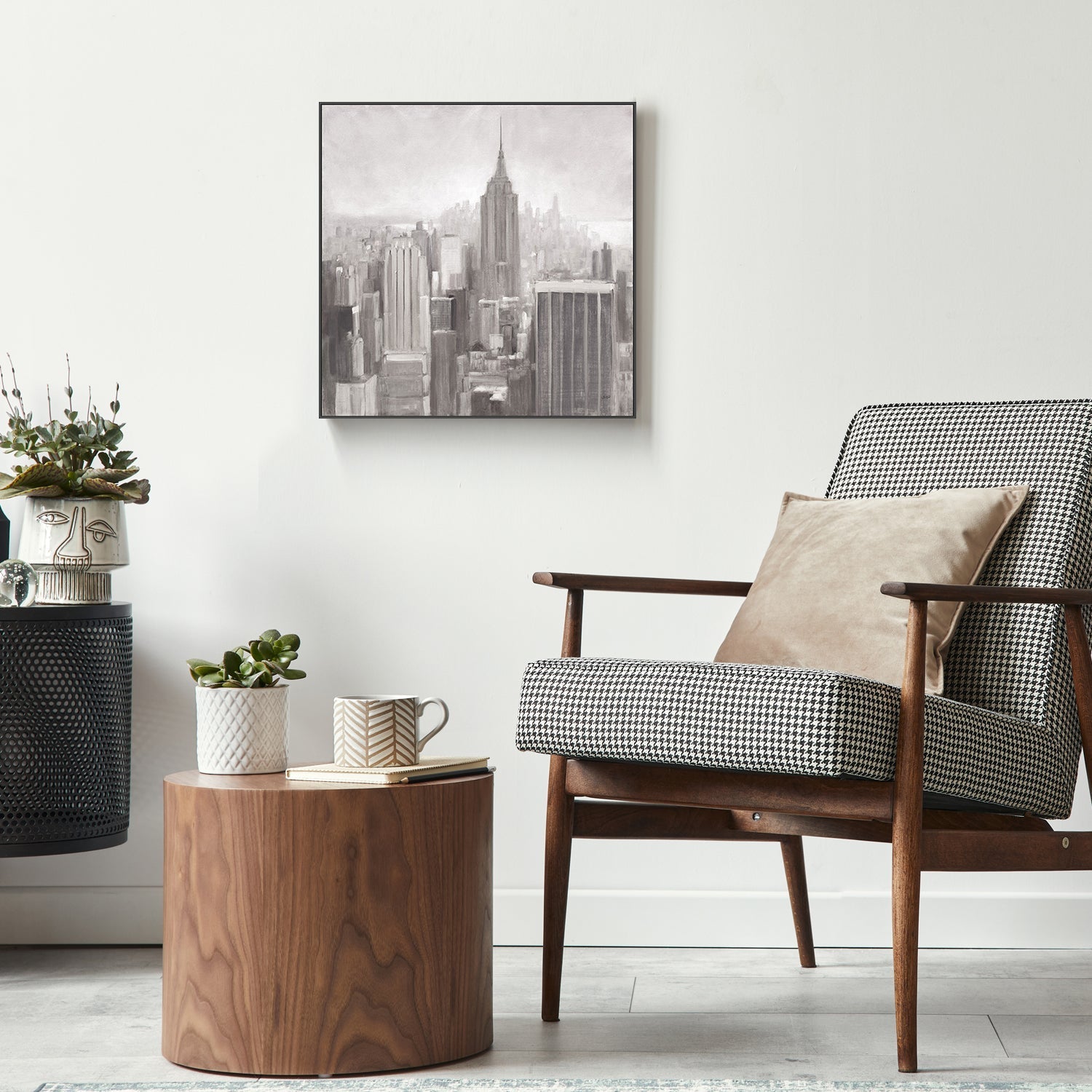 wall-art-print-canvas-poster-framed-Manhattan in the Mist Gray-by-Julia Purinton-Gioia Wall Art