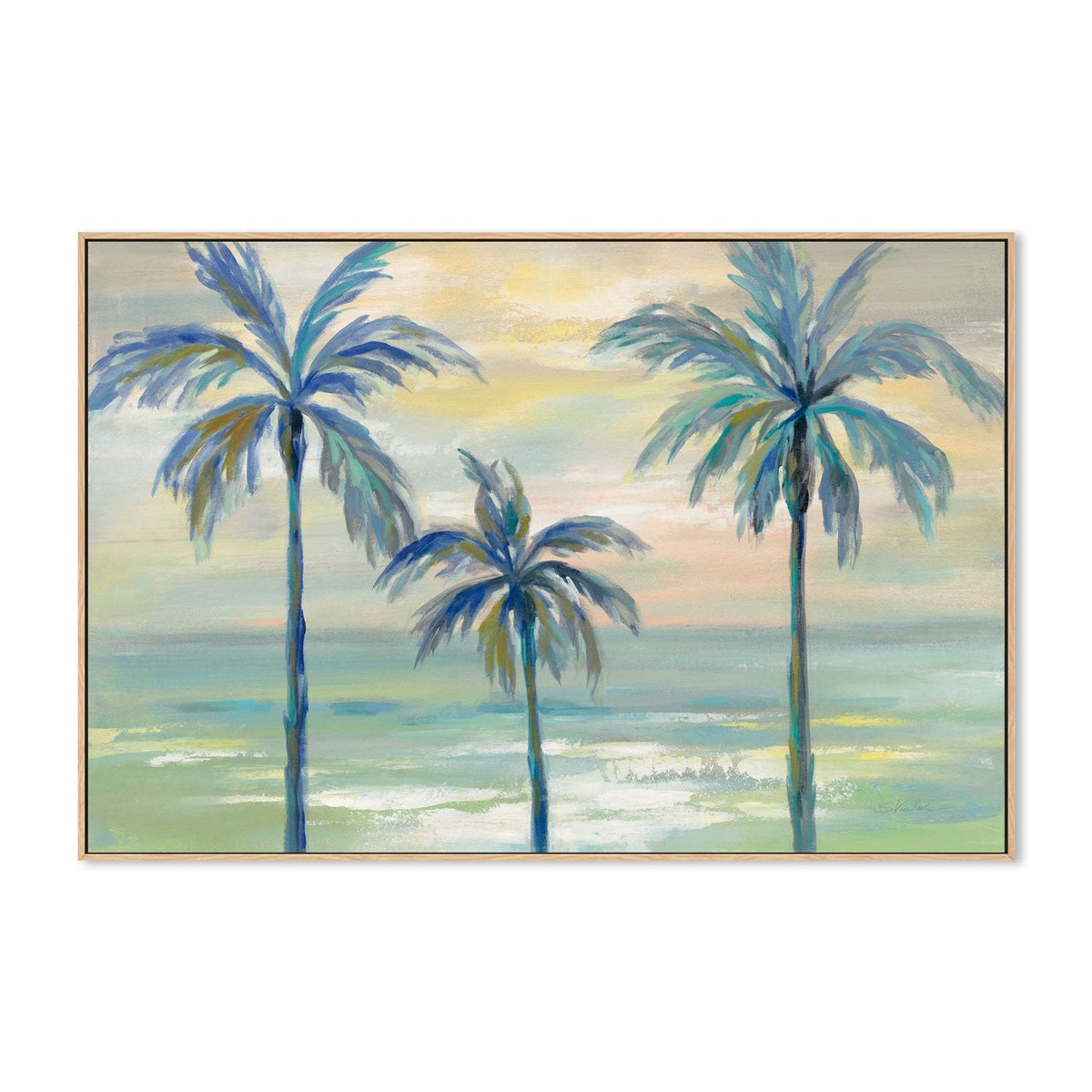 wall-art-print-canvas-poster-framed-Marine Layer Palms , By Silvia Vassileva-GIOIA-WALL-ART