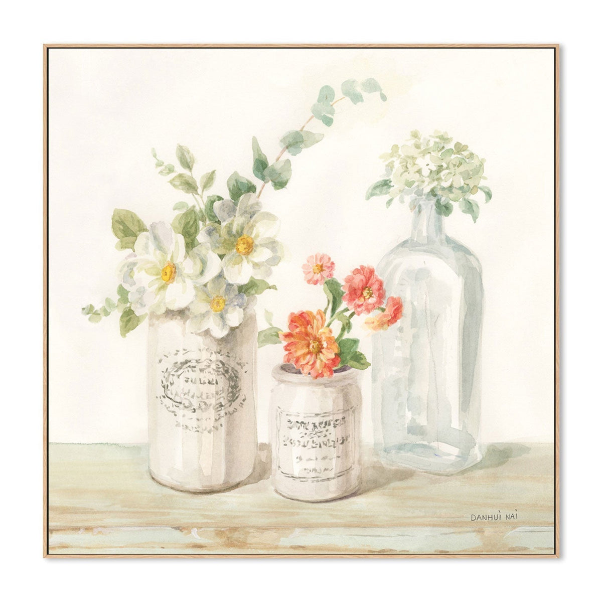 wall-art-print-canvas-poster-framed-Marmalade Flowers, Style A-by-Danhui Nai-Gioia Wall Art